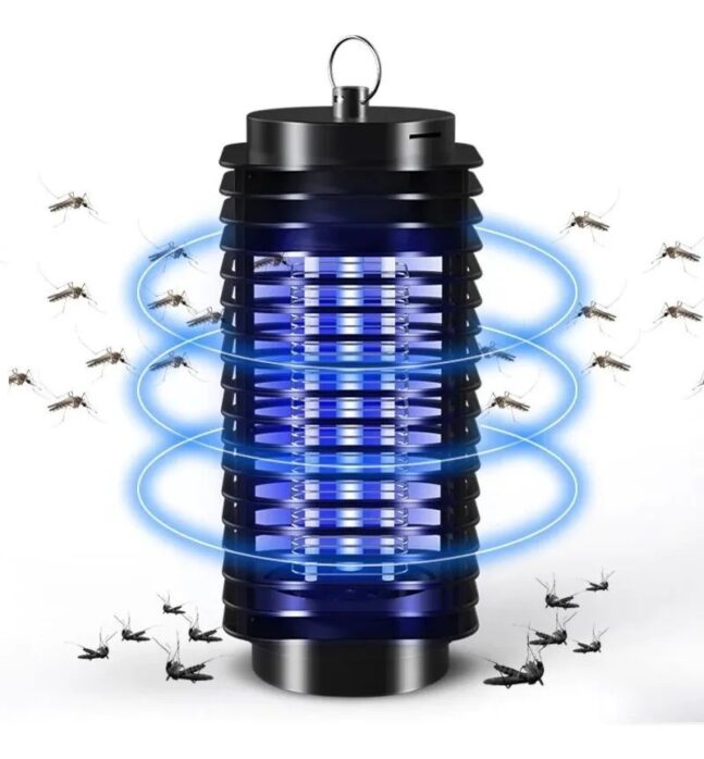 Armadilha Mata Mosquito Pega Inseto Led Luz Choque Eletrico Bivolt