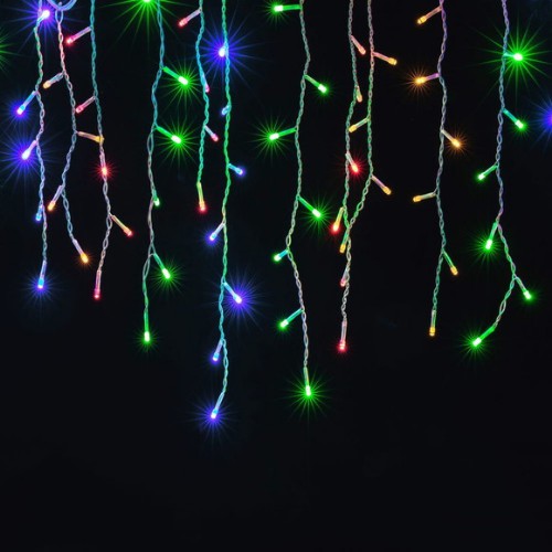 7 Metros Cascata Com 300 Lampadas Led Pisca Natal De Tomada Cor:Colorido