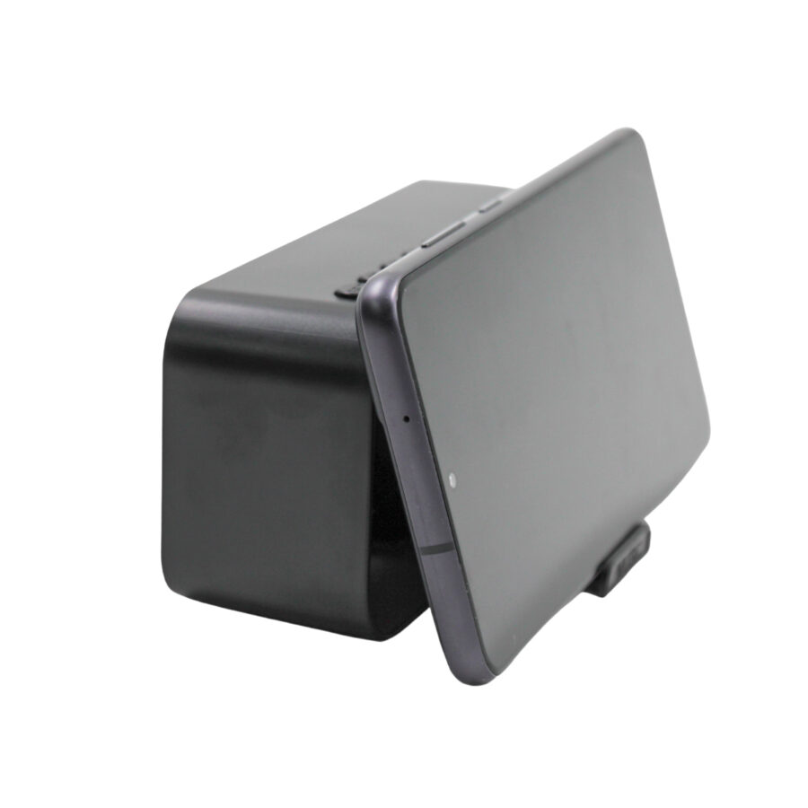 Relogio Despertador Digital Caixa De Som Bluetooth Radio Espelhado USB LED G10 Core:Preto - Imagem 3