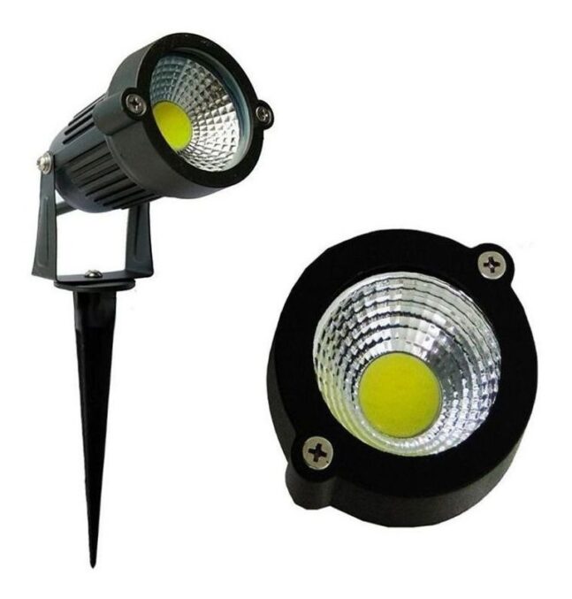 Lampada Espeto de Jardim Luminaria LED Plana 5W