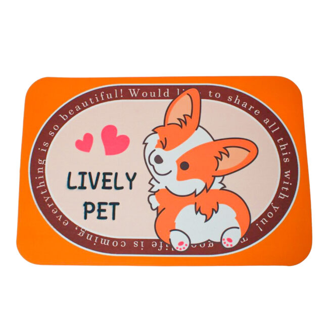 Tapete Superabsorvente de Secagem Rapida Antiderrapante Retangular Estampado mODELO:Raposa Laranja