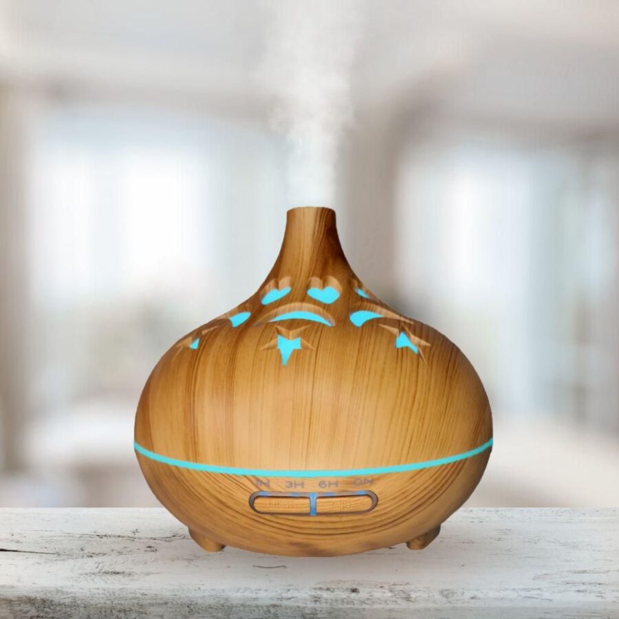 Umidificador De Ar Colorido Com Luminaria Moderno USB 500 ML - Imagem 3