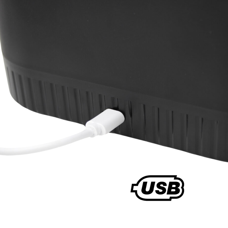 Umidificador De Ar Luminaria Fogueira USB Difusor Aromatizador Branco:Preto - Imagem 4