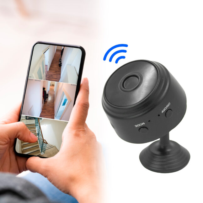 Mini Camera Espiã Grava Video Foto App Visão Noturna Magnetica