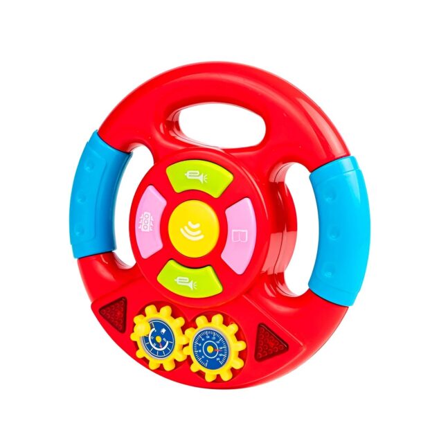 Brinquedo Volante Carro Interativo Infantil Bebe Criança Som Cor:Vermelho