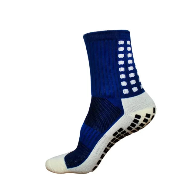Meia Esportiva Antiderrapante Cano Alto Veste do 34 ao 45 Cor:Azul marinho
