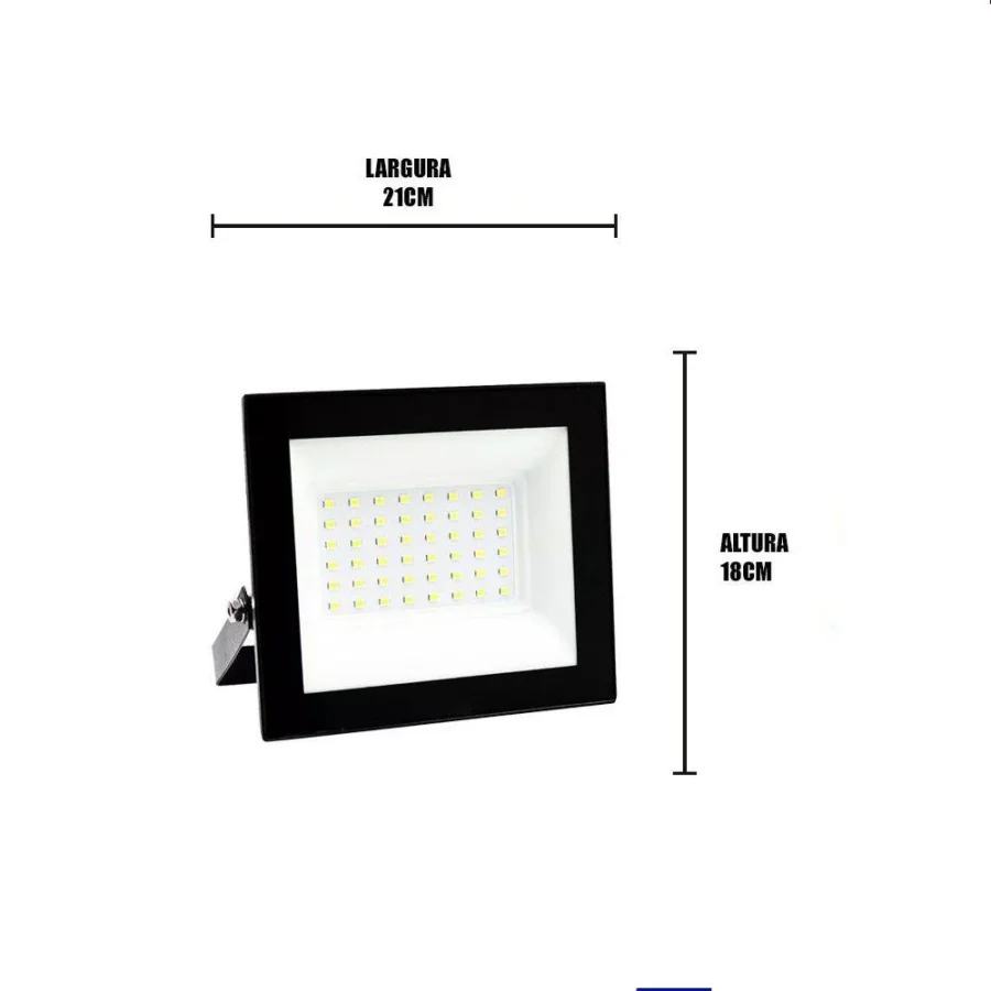 Refletor Led 200w Branco Frio Holofote Bivolt - Imagem 3