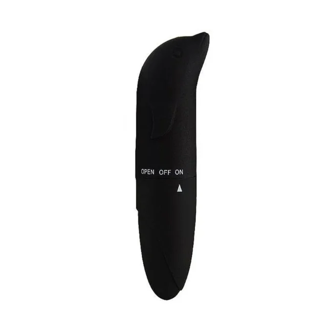 Vibrador Golfinho Estimulador Mini Ponto G Aveludado Cor:Preto