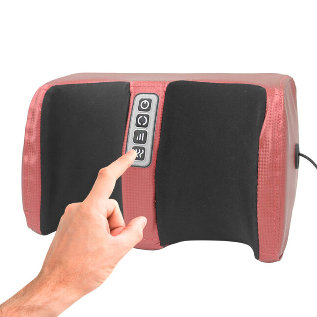 Aparelho Massageador De Pes Eletrico Shiatsu Pernas Bivolt Cor:Vinho