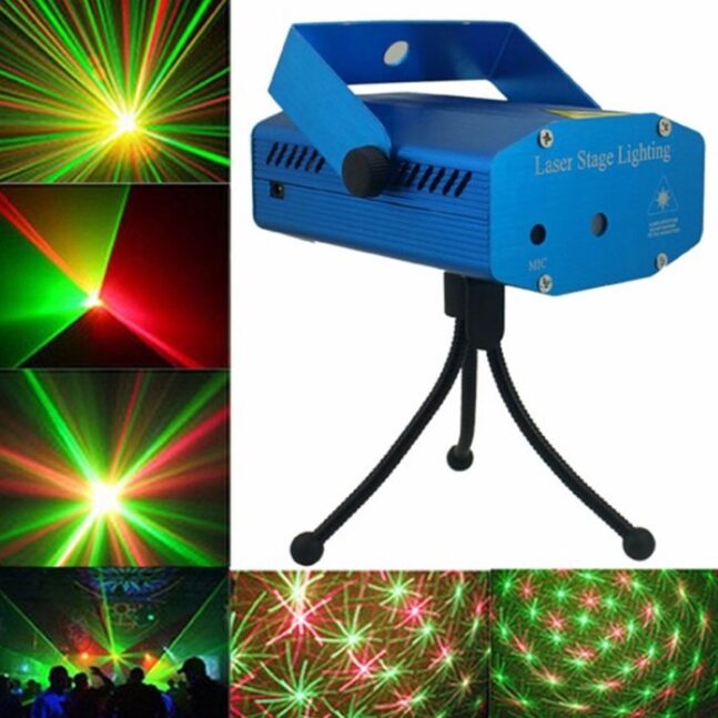 STO323 - Mini Laser Led Projetor Raio Holografico Dj Festa Balada