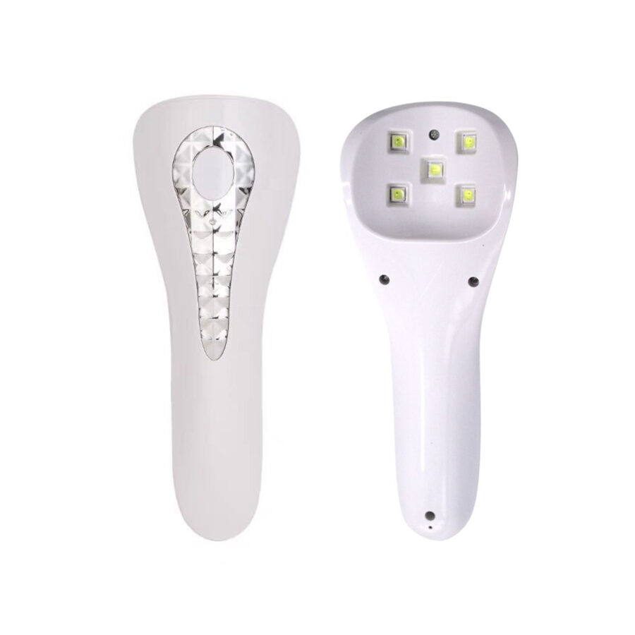 Mini Cabine Para Unha LED/UV Portatil USB 5 Lampadas 18W Cor:Branco - Imagem 2