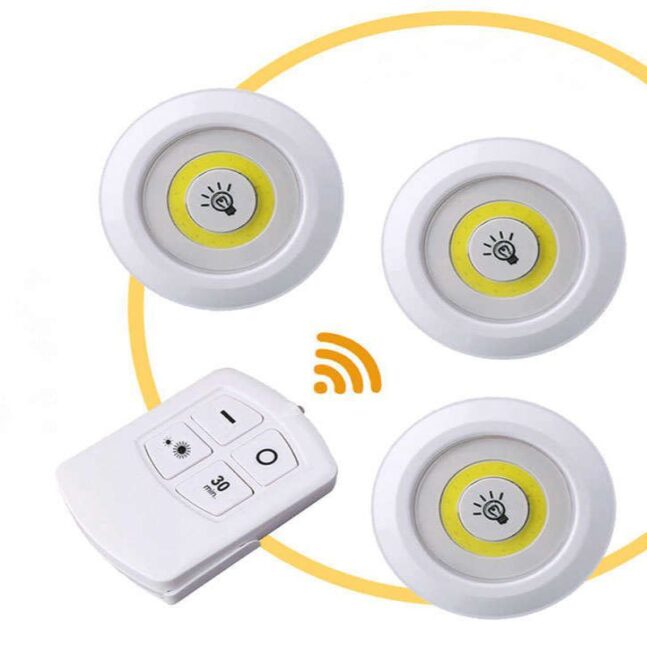 Luminaria Lampada Led Fotocelula C/ Controle Remoto 3 Unid
