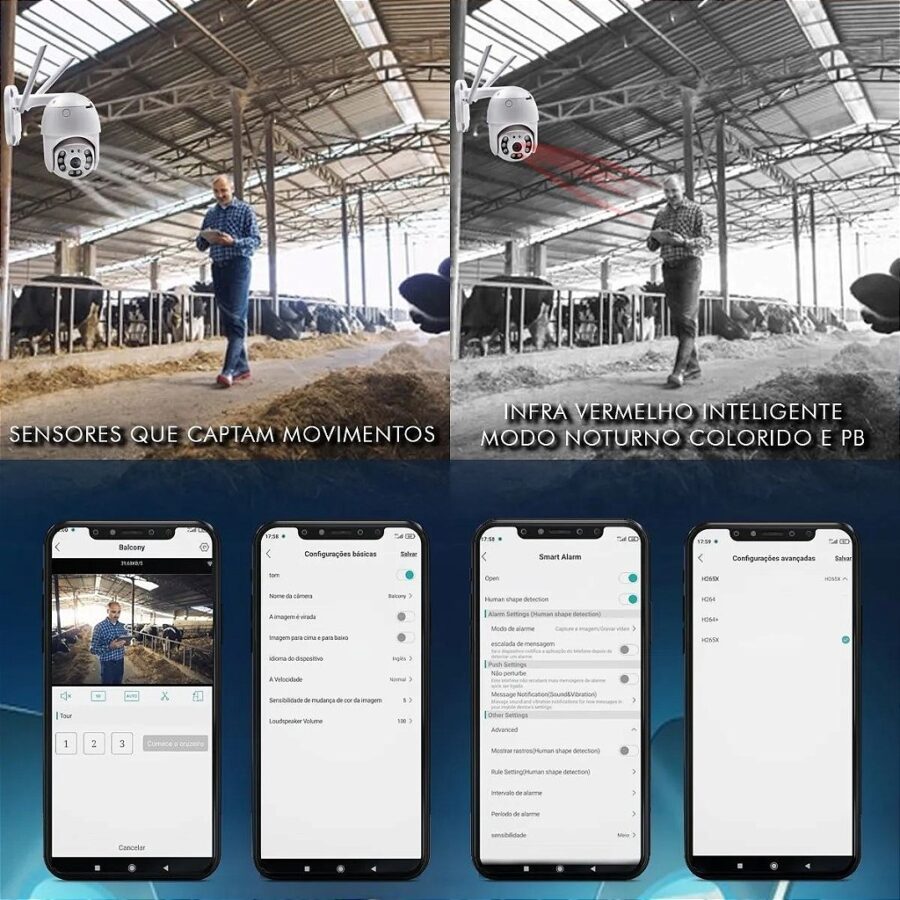 Camera Ip Prova D'agua Infravermelho Externa Wifi Hd 3 - Imagem 2
