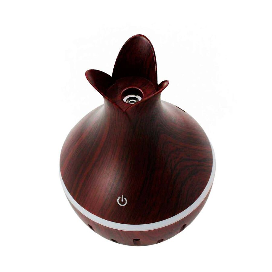 Purificador De Ar Umidificador De Ambiente Difusor USB Com Luzes Led Colorido Vaso Rajado - Imagem 5