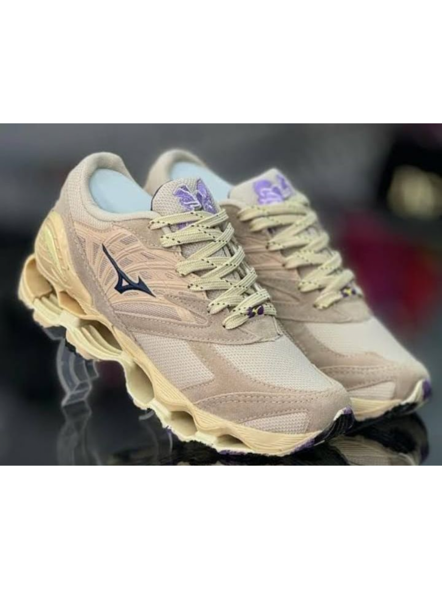 Tênis Wave Prophecy LS Flor de Lotus Masculino Mizuno Bege