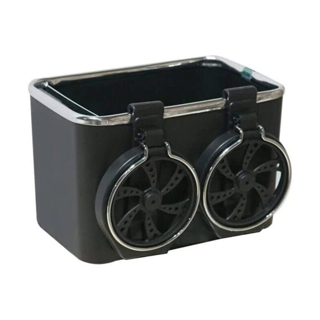 Organizador Porta Objetos Para Carro Veiculos Bolso Com Porta Copos Retratil Porta Trecos Cor:Preto