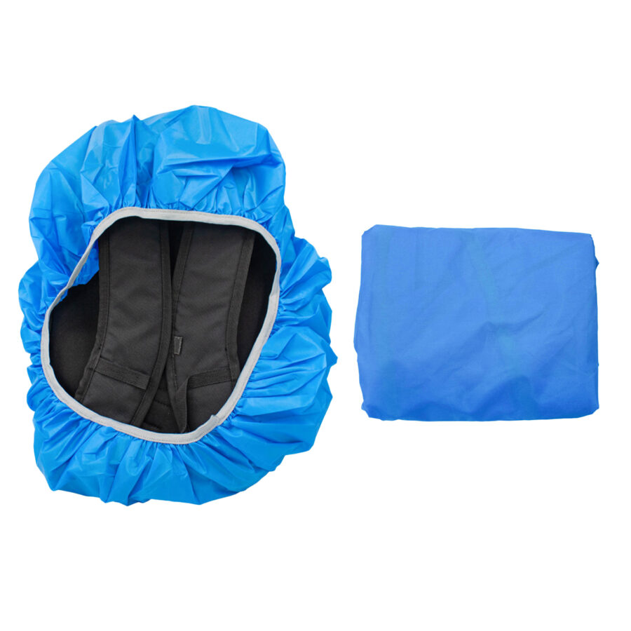 Capa De Chuva Para Mochila Impermeavel Motoboy Viagem Mala Elastico Cor:Azul - Imagem 2