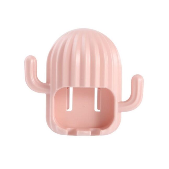 Porta Escova De Dente De Parede Cacto Cor:Rosa