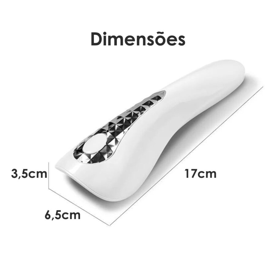 Mini Cabine Para Unha LED/UV Portatil USB 5 Lampadas 18W Cor:Branco - Imagem 4