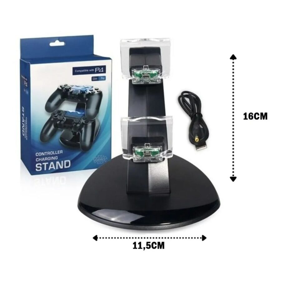 Base Carregador Duplo Para Controle Ps4 Dock Charge OIVO - Imagem 2