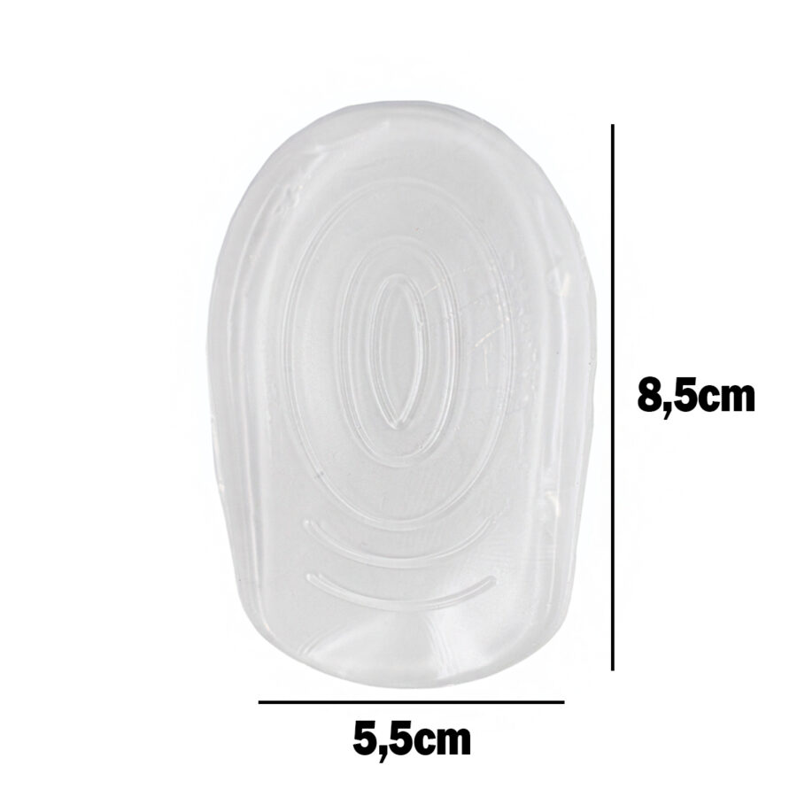 Par De Palmilha Calcanhar Silicone Gel Ortopedica Anti Impacto Confortavel - Imagem 3