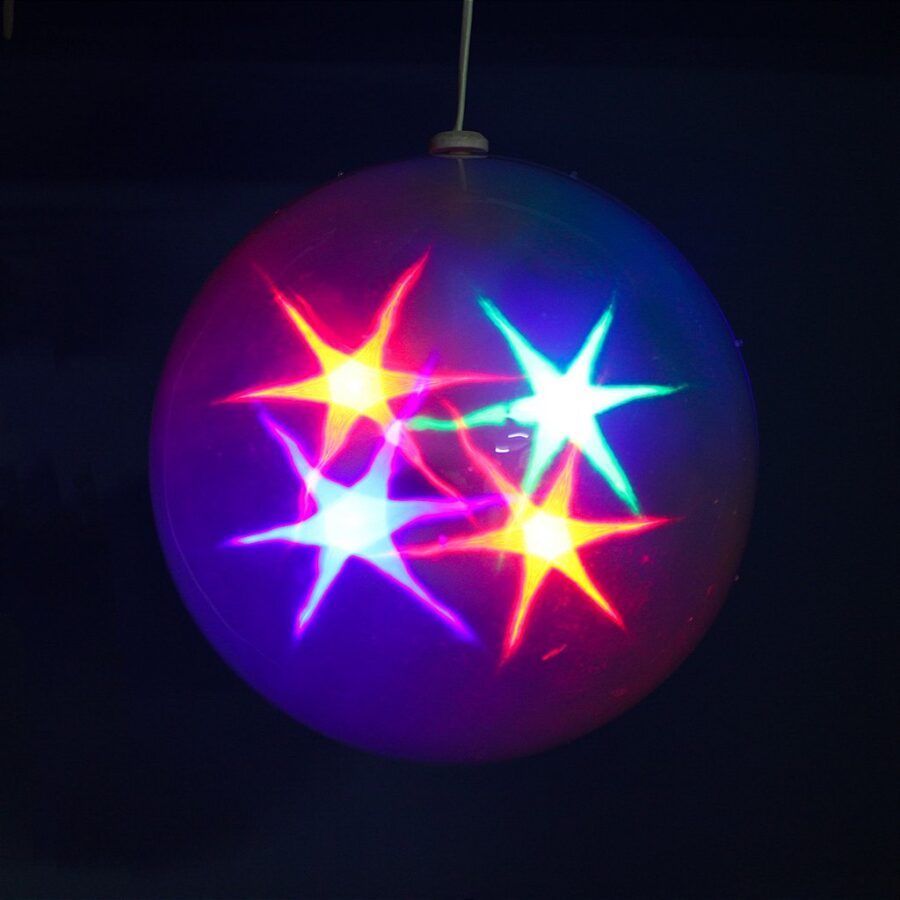Bola De Natal Com Led RGB Pisca Pisca Colorido Enfeite Grande De Tomada - Imagem 3