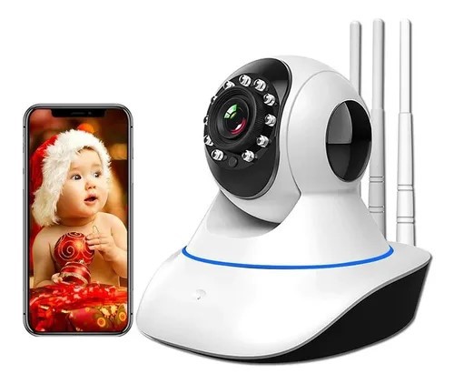 Camera Ip 3 Antenas Wifi Wireless 3 Geração Visão Noturna