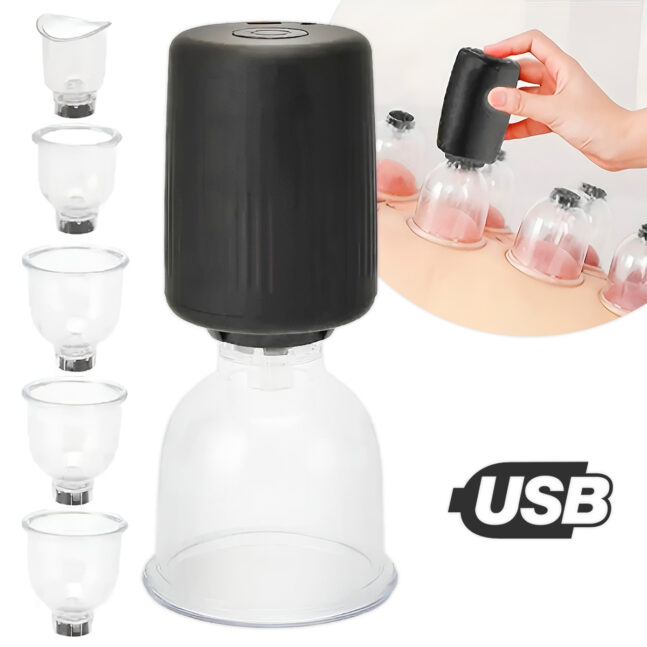 Aparelho Massagem Sucção A Vácuo Ventosa Muscular USB