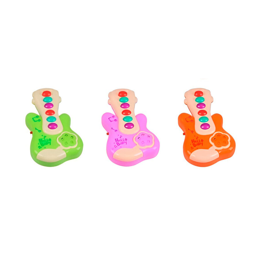 Brinquedo Musical Educativo Mini Guitarra Infantil Cor:Laranja - Imagem 2