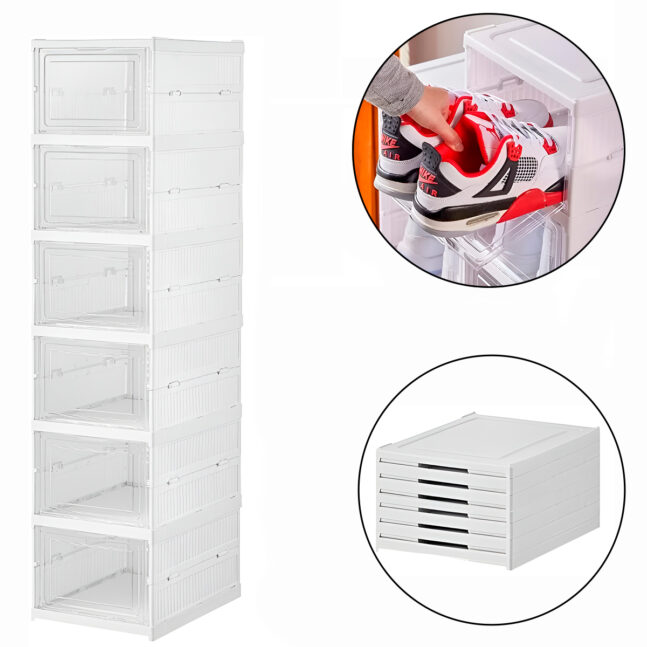 Sapateira Vertical 6 Andares Portátil Dobrável Organizador