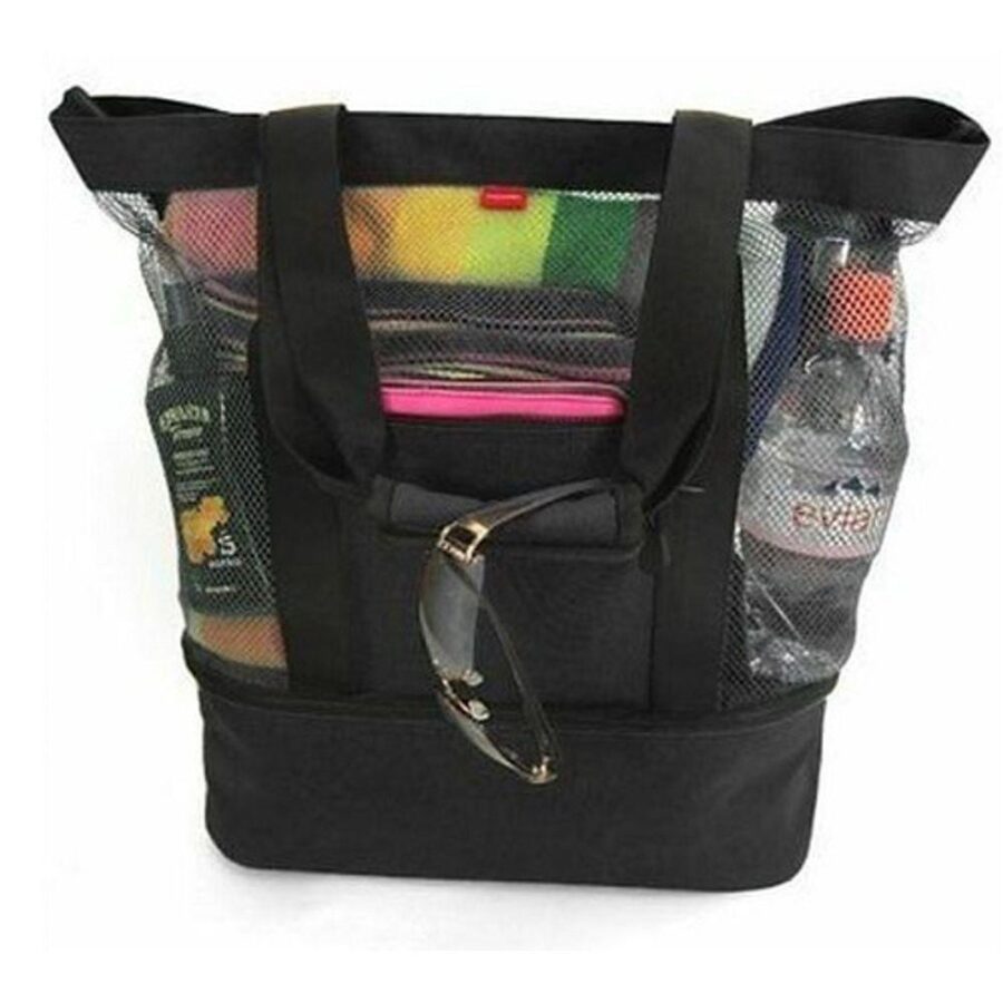 Bolsa Praia C/ Compartimento Termico Piscina Campo Cor:Preto - Imagem 3