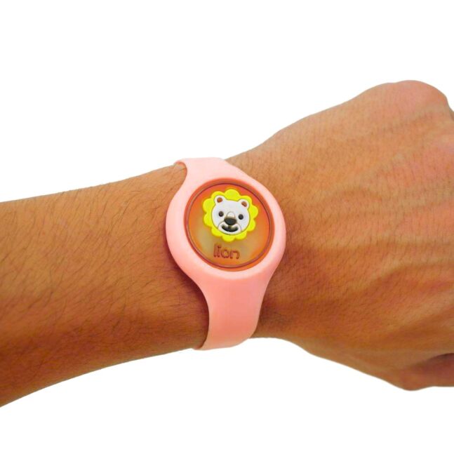 Pulseira Relogio Infantil Anti Mosquito Repelente Figurinhas Cor:Rosa