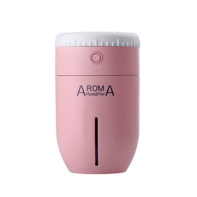 Umidificador De Ar Portatil Purificador Usb Lens Aroma Cor:Rosa