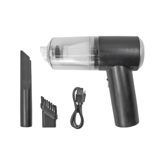Mini Aspirador De Po Sem Fio Portatil Limpa Tudo Casa Carro Vacuo Cor:Preto