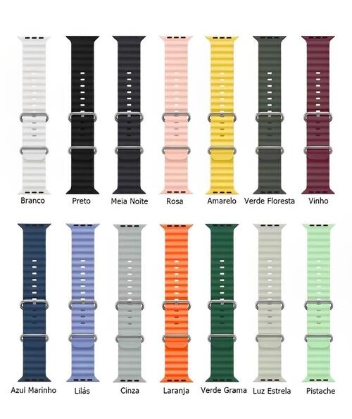 Pulseira Cinta Silicone Oceano Ultra 38|40|41Mm - Preto