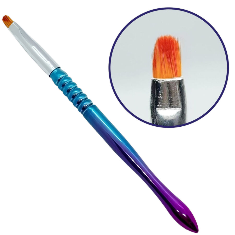 Kit 3 Pincéis Língua de Gato Reto Unhas Acrigel Decoração - Imagem 2