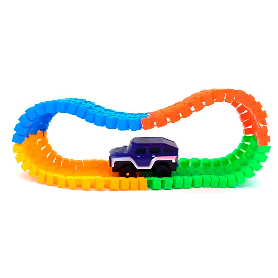 Carrinho De Brinquedo Pista Articulada A Pilha Infantil - Imagem 3