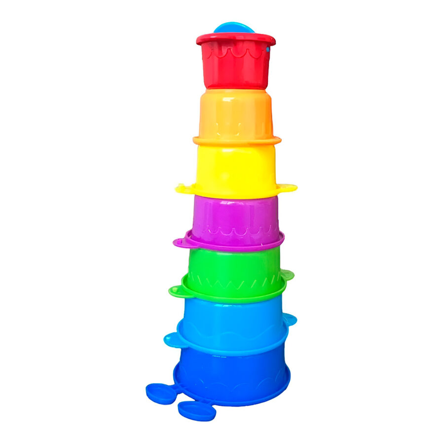 Brinquedo Empilha Copos 7 Peças Centopeia Infantil - Imagem 2