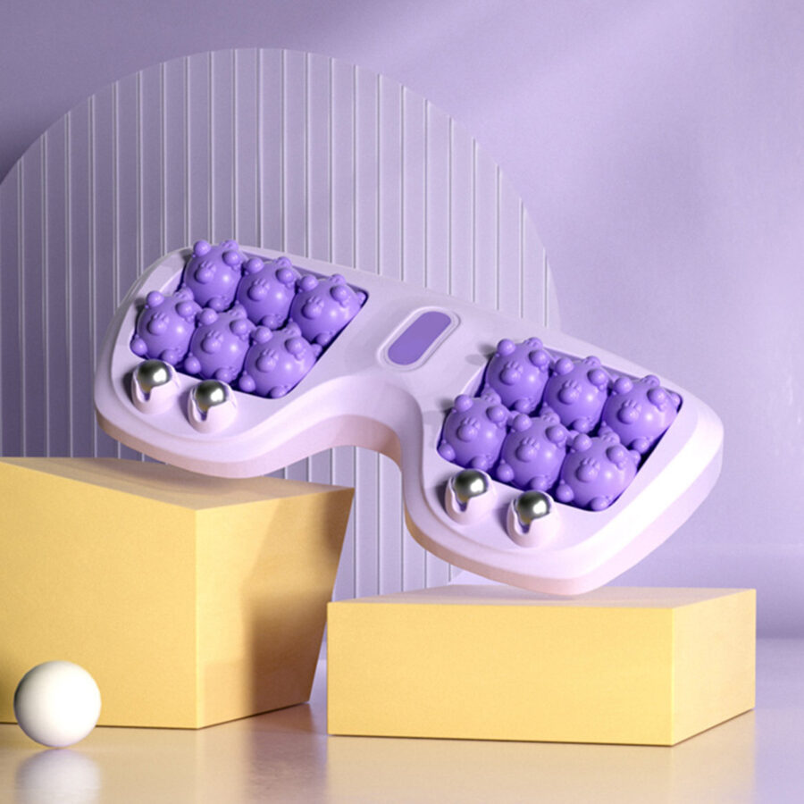Massageador De Pé Rolo Ímã Portátil Dores Fascite Plantar Tendinite Cor:Lilás - Imagem 2