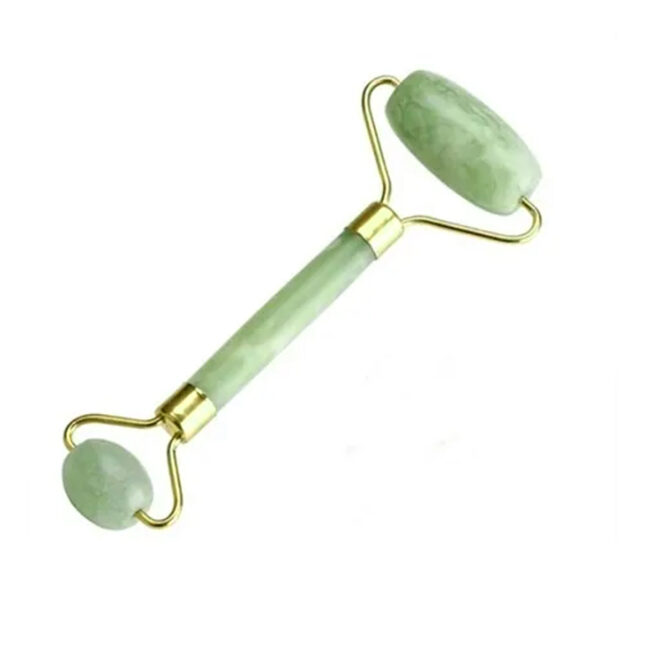 STO677 - Rolo Massageador Facial Pedra Natural De Jade Anti Rugas - Beleza