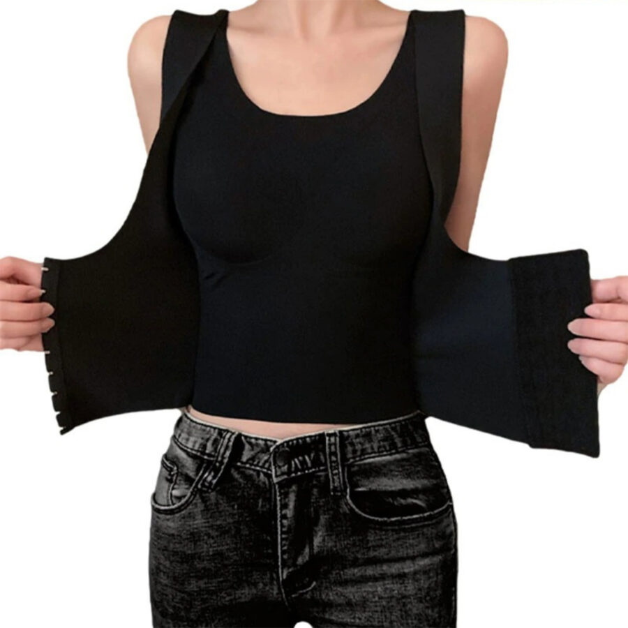 Cinta Modeladora De Corpo Sem Costura 4 Em 1 Bojo Preto Tamanho:XL - Imagem 2