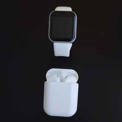 Kit Smartwatch D20S 2024 + Fone Bluetoorth Inpods I12 Tws - Branco