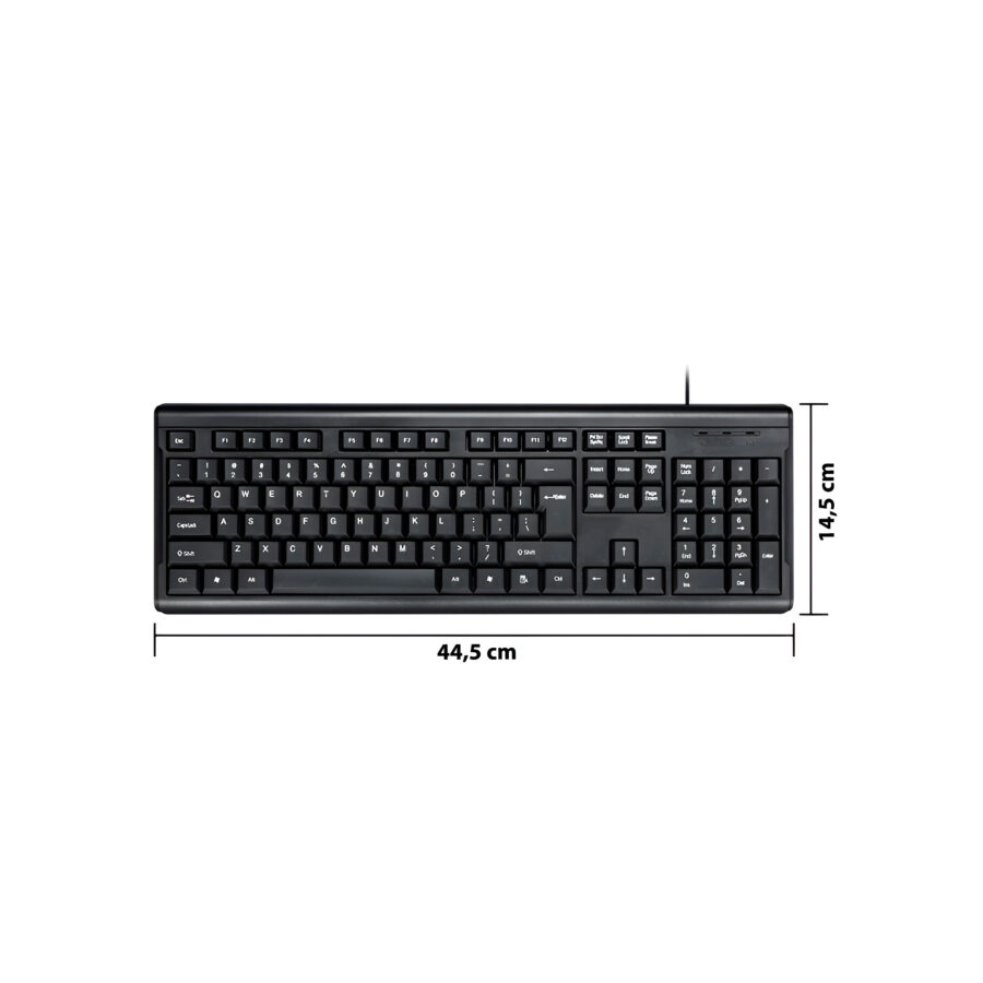 Kit Conjunto Teclado E Mouse Com Fio USB Wired - Imagem 3