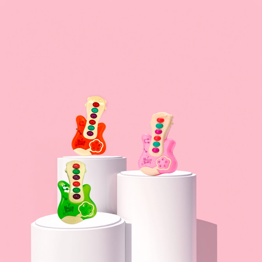 Brinquedo Musical Educativo Mini Guitarra Infantil Cor:Laranja - Imagem 4