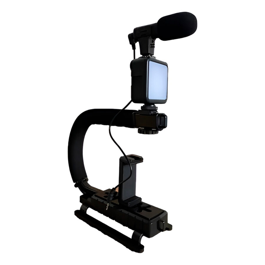 Kit Estabilizador Tripé para Câmera Celular Gravação - Imagem 3