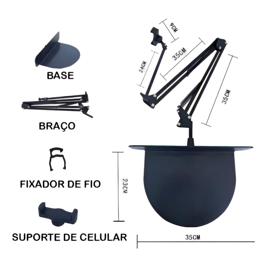 Suporte 360 Celular Articulado Ajustável Mesa Cama - Imagem 2