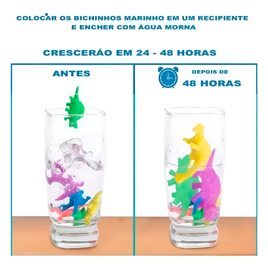Dinossauro Cresce Na Água Gel Brinde Festa Brinquedo - Imagem 4