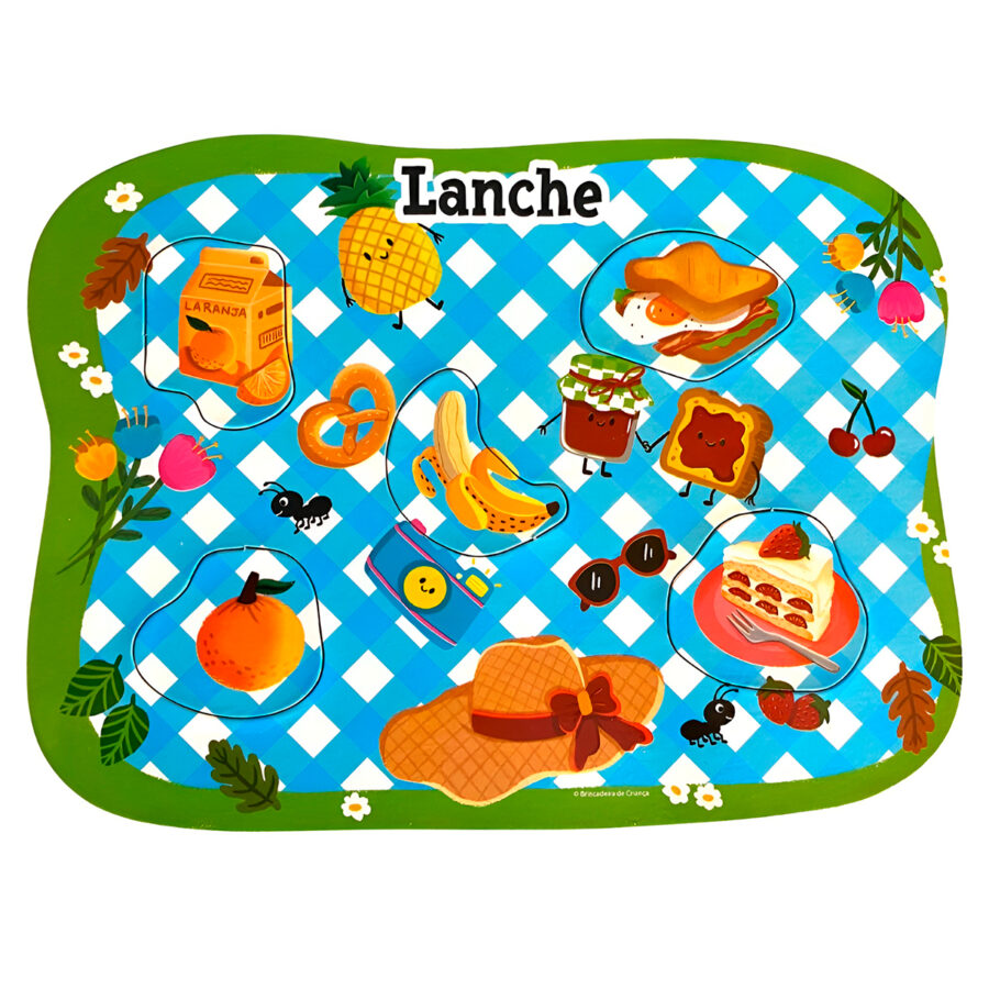 Brinquedo De Encaixe Hora Do Lanche Aprendizado Infantil - Imagem 4