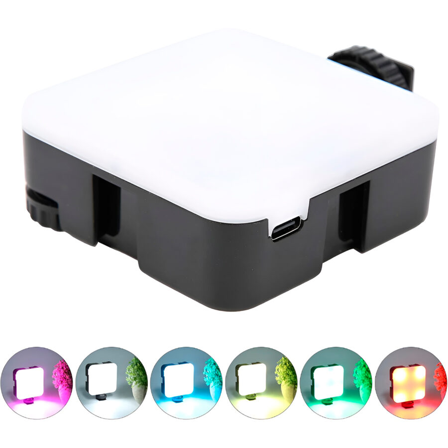 Mini Luz LED Portátil para Vídeo Câmera RGB Lâmpada - Imagem 4