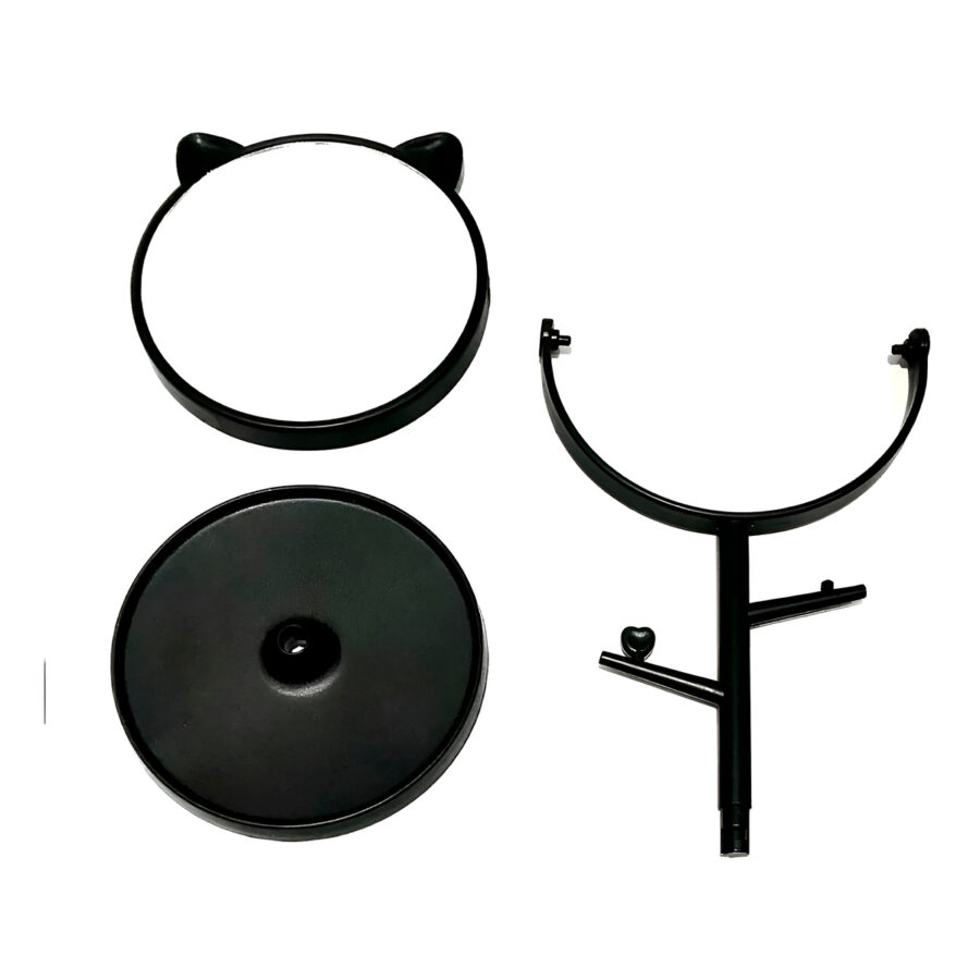 Espelho de Mesa com Suporte Orelha de Gatinho Maquiagem Cor:Branco - Imagem 4